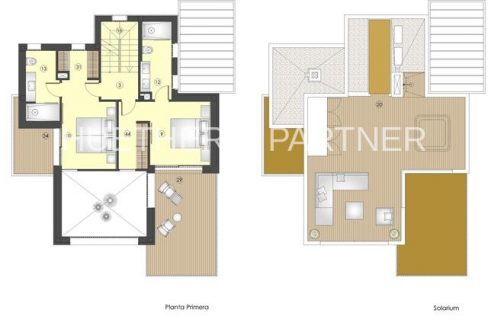 Grundriß I.OG + DG-Terrasse